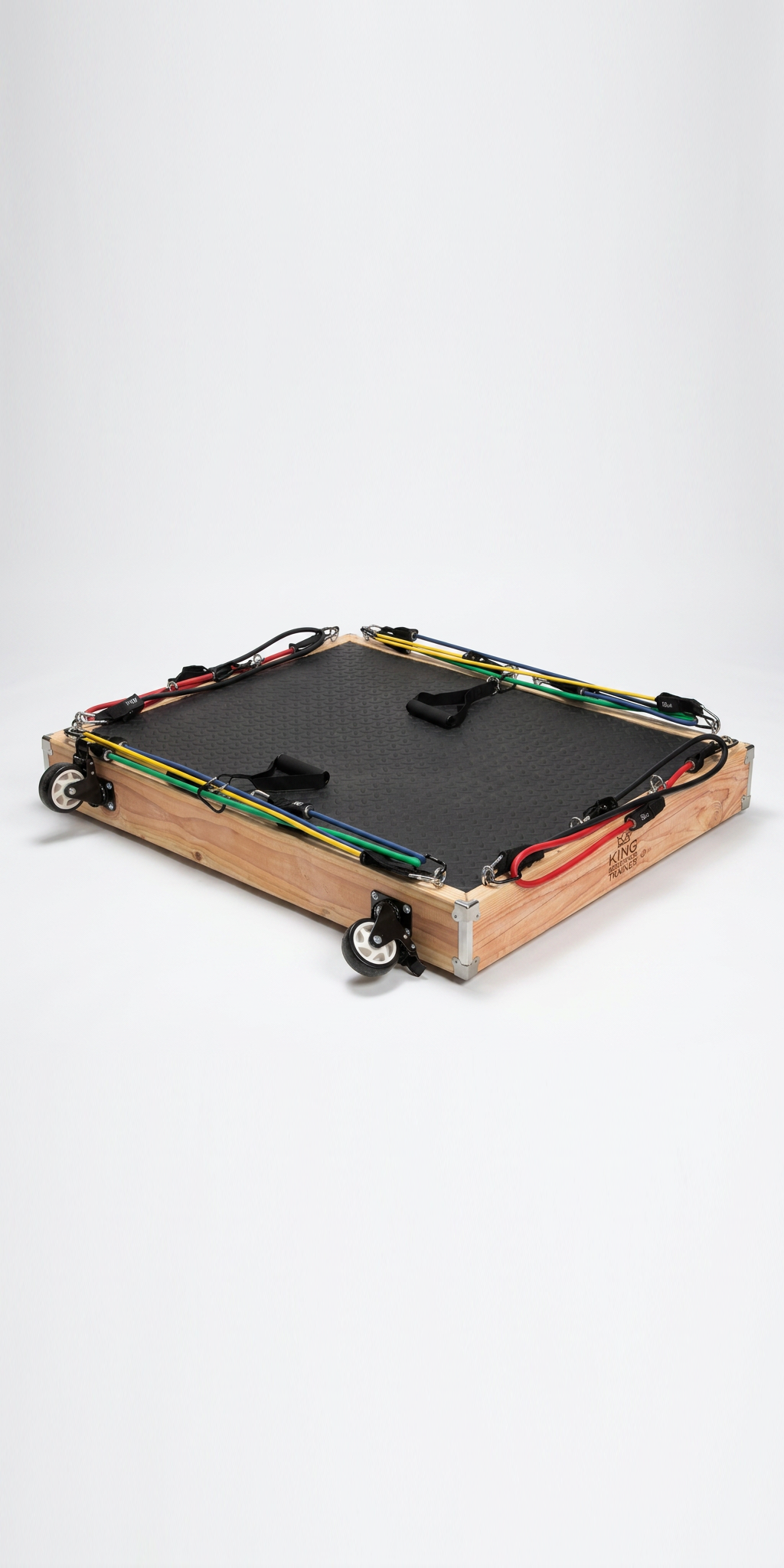 King Resistance Trainer with full set of resistance bands attached